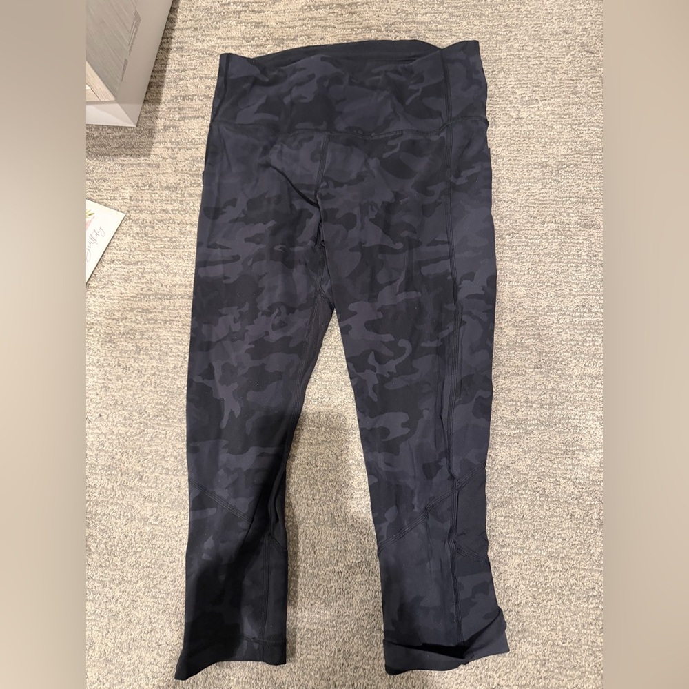 Lululemon Athletica Black Camouflage Leggings